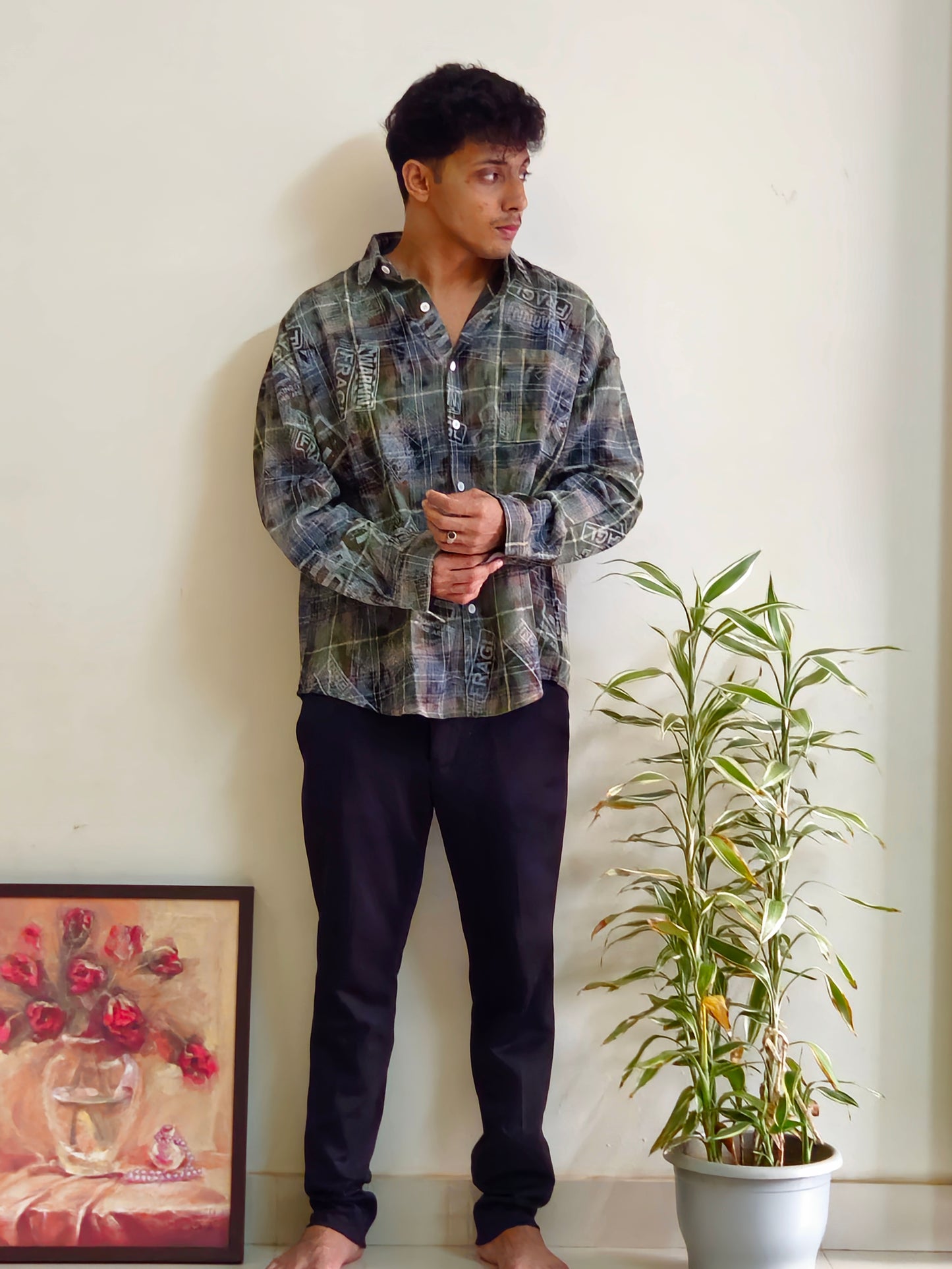 carbon grey oversize shirt